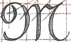 calligraphic M